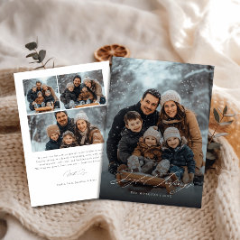 Joyful Tidings Winter Family Photo Christmas Card シーズンカード