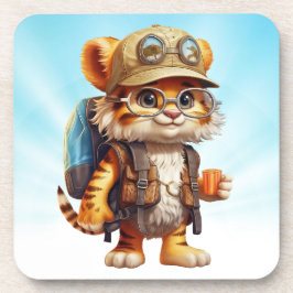 Joyful Tiger Cubバックパックとコーヒー コースター