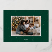 Joyful Trees Green 2写真 箔シーズンカード (裏面)