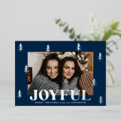 Joyful Trees Navy 2写真 箔シーズンカード (立ち正面)