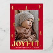 Joyful Trees Red 2 写真 箔シーズンカード (正面)