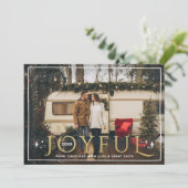 Joyful Twinkle Lights and Stars Gold Foil Photo シーズンカード (スタンド正面)