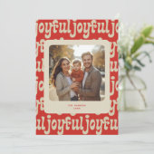 Joyful Typography Pattern Photo シーズンカード (スタンド正面)