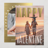 Joyful Valentine's Day PhotoPop Sunset Background シーズンカード (正面/裏面)