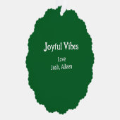 Joyful Vibes green Christmas holidays love family オーナメントカード (右)