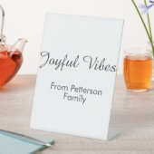 Joyful Vibes red Christmas add family name date  台座サイン (インサイチュ)