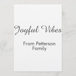 Joyful Vibes red Christmas add family name date  招待状