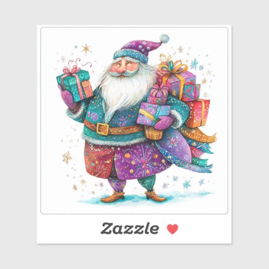 Joyful Violet Christmas Sticker シール (シート)