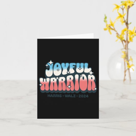 Joyful Warrior For Kamala Harris Tim Walz 2024 Har カード (黄色い花)