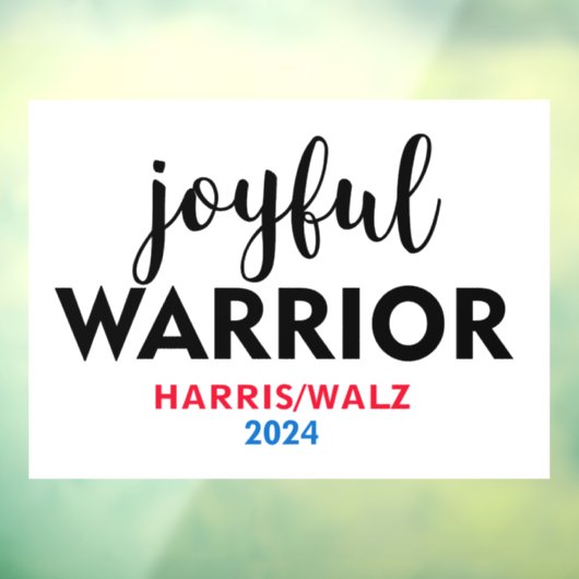 JOYFUL WARRIOR KAMALA HARRIS TIM WALZ 2024 ウィンドウサイン (シート3)