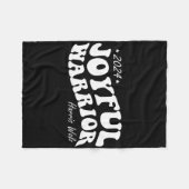 Joyful Warrior Kamala Harris Tim Walz 2024 Groovy フリースブランケット (正面(横))