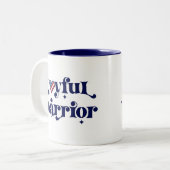 Joyful Warrior NavyタイプUSA国旗ハートフェミニスト ツートーンマグカップ (正面左)