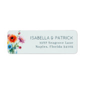 Joyful Watercolor Floral Jar ラベル (正面)