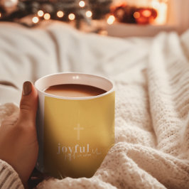 Joyful We Adore You | クリスマスの賛美歌 ホリデー コーヒーマグカップ