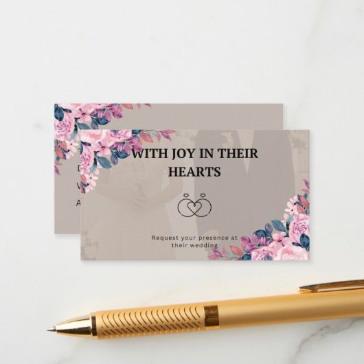 Joyful wedding invitation card エンクロージャーカード (正面/裏面インサイチュ)