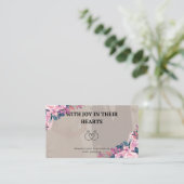 Joyful wedding invitation card エンクロージャーカード (スタンド正面)
