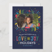Joyful Whimsy Holiday Photo Card シーズンカード (正面)