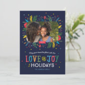 Joyful Whimsy Holiday Photo Card シーズンカード (スタンド正面)