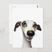 Joyful Whipet – 漫画のスタイル作品 ポストカード (正面/裏面)