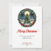 Joyful winter scene Christmas greeting card シーズンカード (正面)