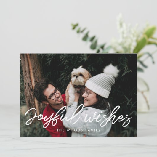 Joyful Wishesのモダン写感動的真 シーズンカード (スタンド正面)