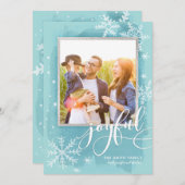 Joyful Wishesクリスマスフォト シーズンカード (正面/裏面)