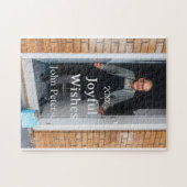 Joyful wishes add name photo man holidays year sim ジグソーパズル (横)