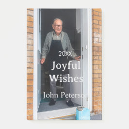 Joyful wishes add name photo man holidays year sim ポストイット