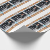 Joyful wishes add name photo man holidays year sim ラッピングペーパー (角)