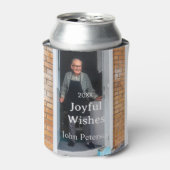 Joyful wishes add name photo man holidays year sim 缶クーラー (缶正面)