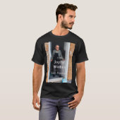 Joyful wishes add name photo man holidays year sim tシャツ (正面フル)