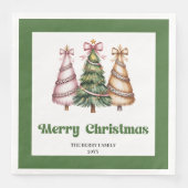 Joyfuls Christmas Tree Leopard Print Dinner Napkin (正面)