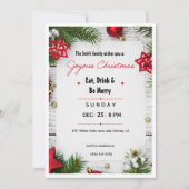 Joyous Christmas Minimalist Invitation | Modern  招待状 (正面)