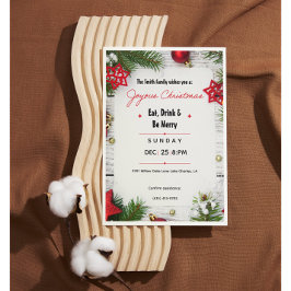 Joyous Christmas Minimalist Invitation | Modern  招待状
