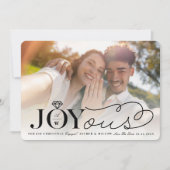 Joyous Diamondリングや輪モノグラム写真Save The Date シーズンカード (正面)