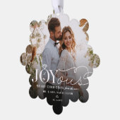 Joyous Diamond Ring Monogram Classic Wedding  オーナメントカード (左)