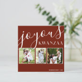 Joyous Kwanzaa写真3コラージュ シーズンカード (スタンド正面)