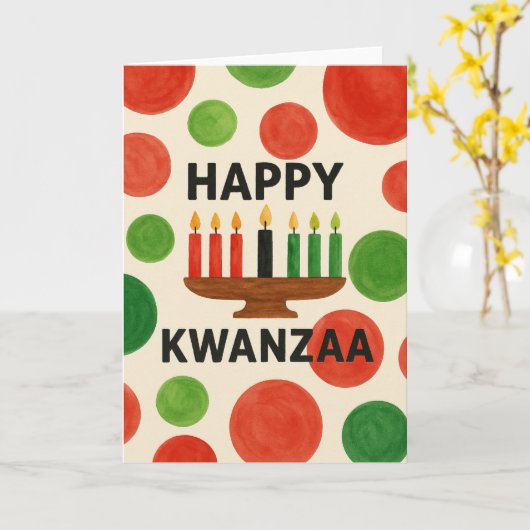 Joyous Kwanzaa カード (黄色い花)