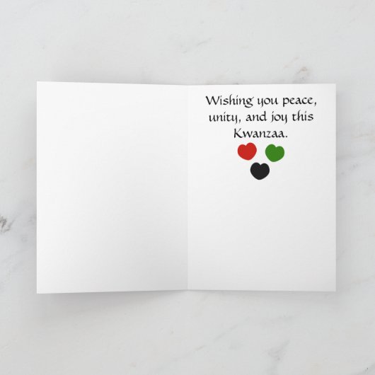 Joyous Kwanzaa シーズンカード (内部)