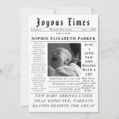 Joyous Newborn Times Birth 案内状 (正面)