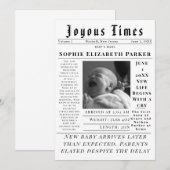 Joyous Newborn Times Birth 案内状 (正面/裏面)