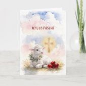 Joyous Pascha Lamb, Red Eggs and Cross カード (正面)