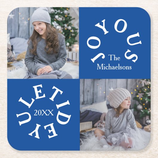 Joyous Yuletide 2 Photo スクエアペーパーコースター (正面)