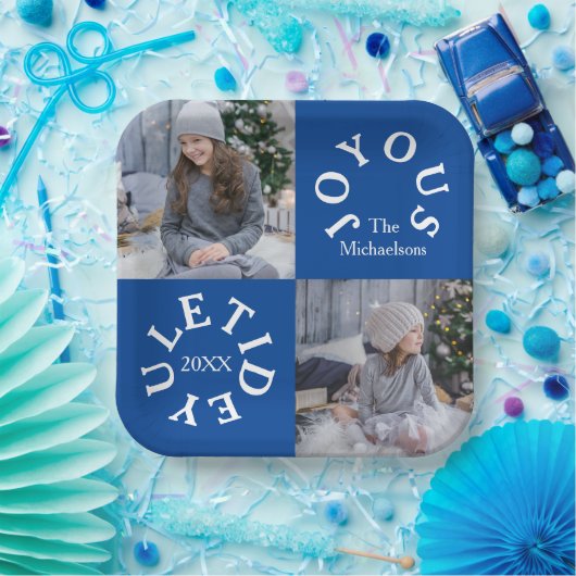 Joyous Yuletide 2 Photo ペーパープレート (パーティー)