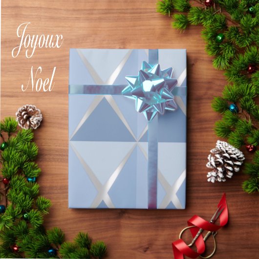 Joyoux Noel Christmas Blue Wrapping Paper ラッピングペーパー