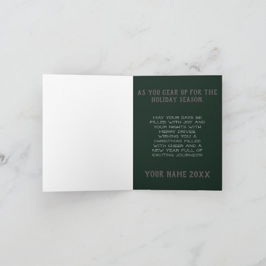 Joyride:楽しいクリスマスの挨拶を折り畳んだ シーズンカード (内部)