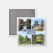 JP0016アジア，日本，京都，冷蔵庫 マグネット (正面/裏面)
