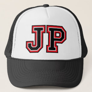 「JP」のモノグラム キャップ