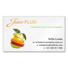 JP+ 磁石によってスライスされるフルーツのオレンジロゴ(カスタマイズ) マグネット名刺