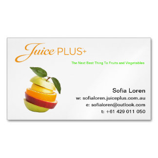 JP+ 磁石によってスライスされるフルーツのオレンジロゴ(カスタマイズ) マグネット名刺